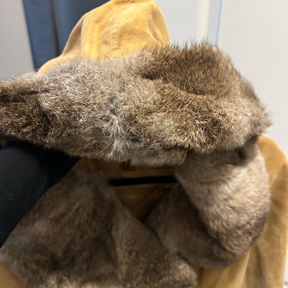 Danier Suede and fur lined hood and cuffs jacket